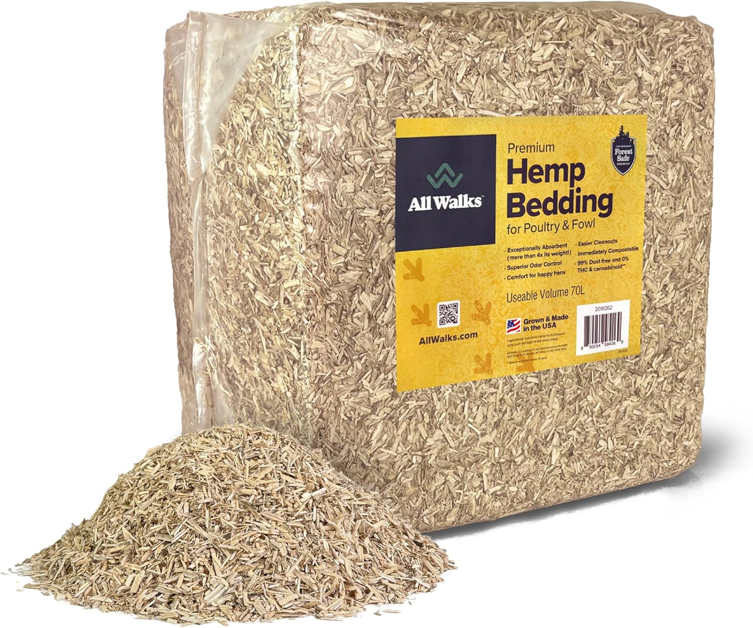 Natural Hemp Bedding 18.5 Liter Odor Control - Image 9