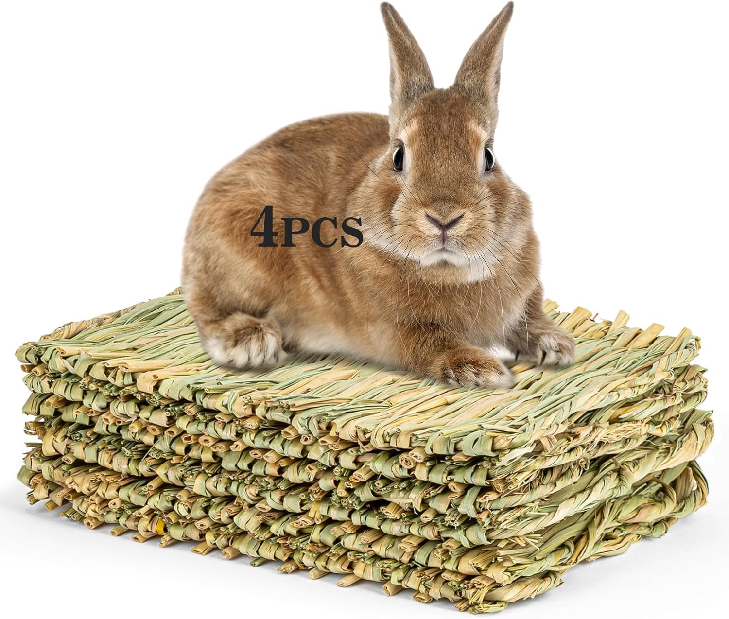Pet Bedding Grass Mat Natural Woven 2PCS - Image 8