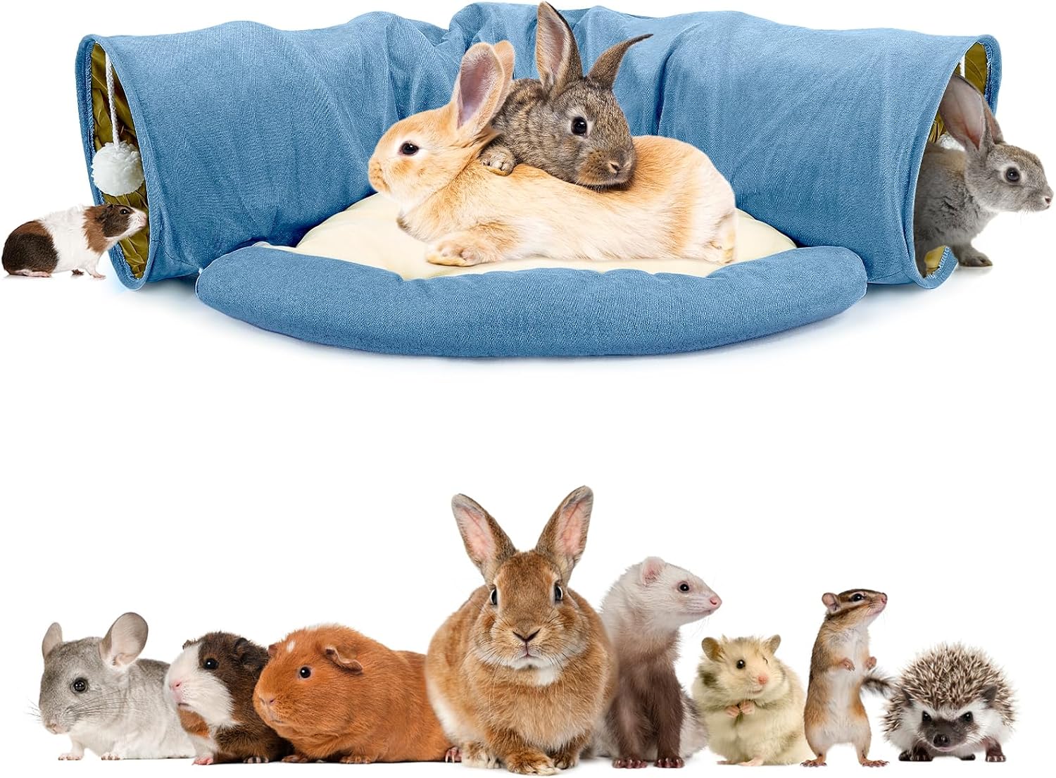 Pet Tunnel Bed Collapsible Design For Cats Kittens - Image 10