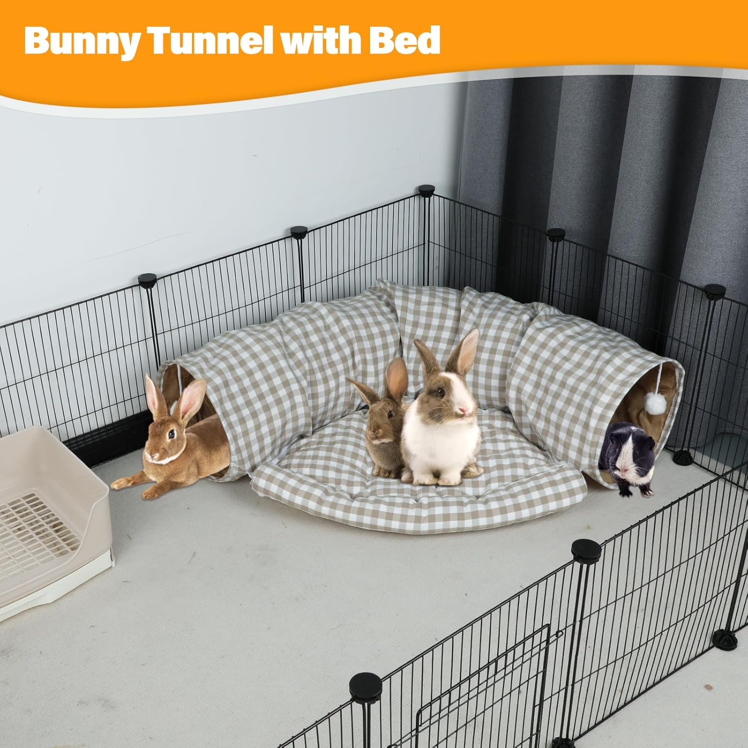 Pet Tunnel Bed Collapsible Design For Cats Kittens - Image 6